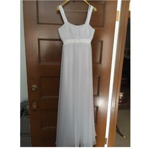 White formal graduation dress